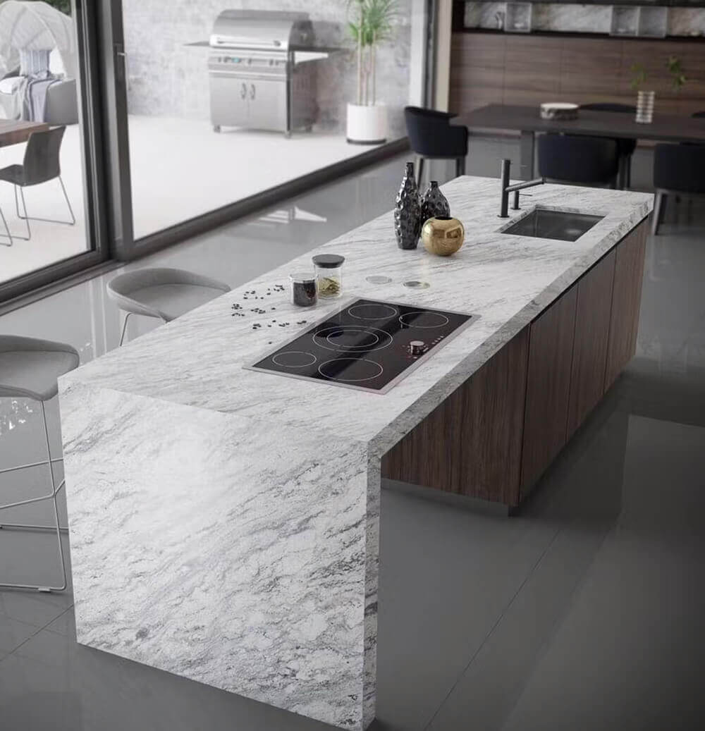 Marble kitchen worktops and surfaces at Granite Planet in The Cotswolds